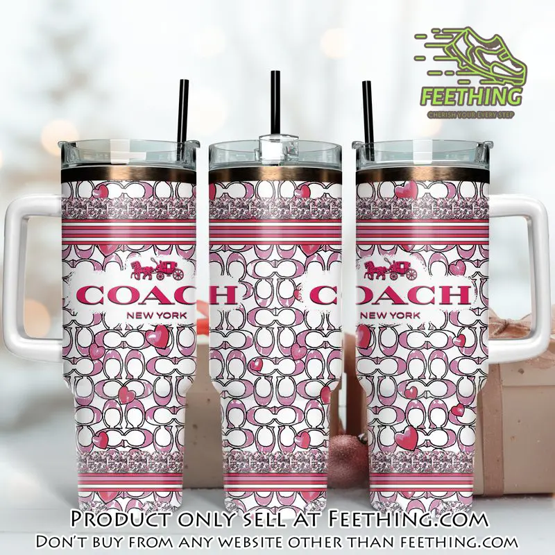 Pink coach logo stanley tumbler logo 40oz stanley tumbler ktb1065 ft5648832
